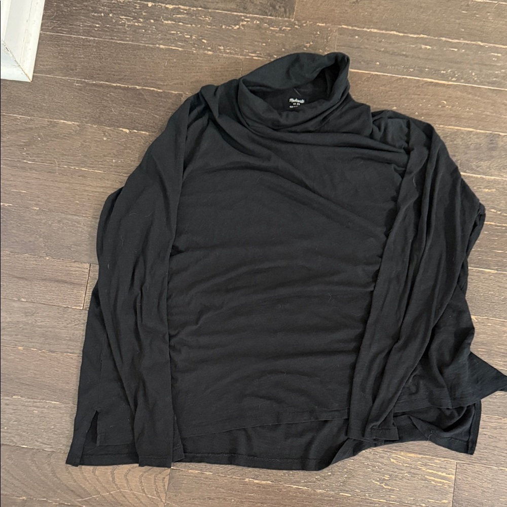 Madewell Black Long Sleeve Turtleneck Top